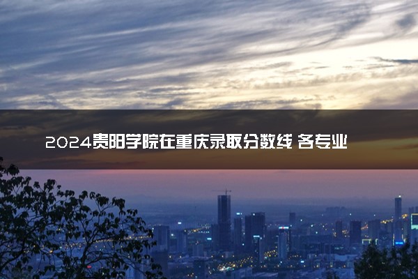 2024贵阳学院在重庆录取分数线 各专业分数及位次