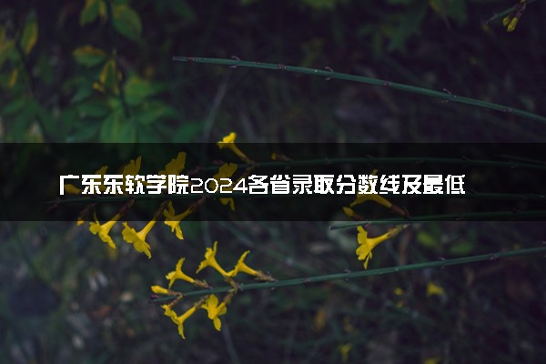 广东东软学院2024各省录取分数线及最低位次是多少