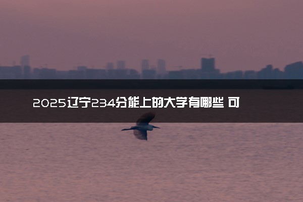 2025辽宁234分能上的大学有哪些 可以报考院校名单