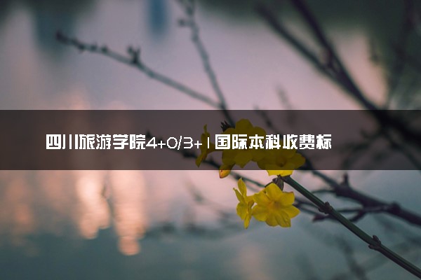 四川旅游学院4+0/3+1国际本科收费标准 学费多少钱