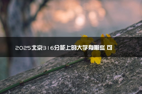 2025北京316分能上的大学有哪些 可以报考院校名单