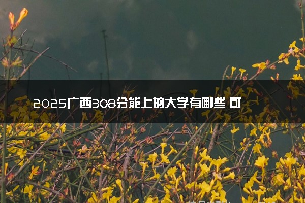 2025广西308分能上的大学有哪些 可以报考院校名单