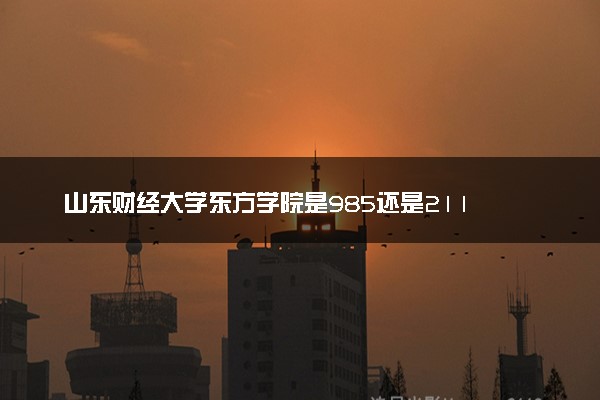 山东财经大学东方学院是985还是211 含金量怎么样