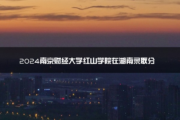 2024南京财经大学红山学院在湖南录取分数线 各专业分数及位次