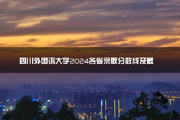 四川外国语大学2024各省录取分数线及最低位次是多少