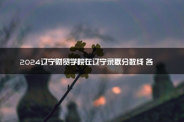 2024辽宁财贸学院在辽宁录取分数线 各专业分数及位次