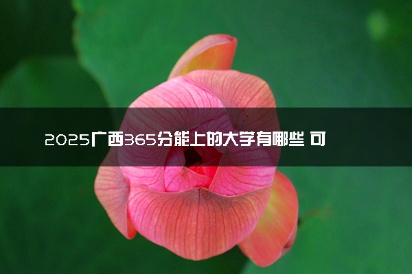 2025广西365分能上的大学有哪些 可以报考院校名单