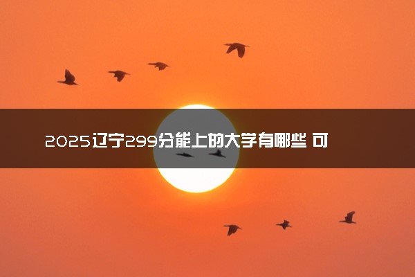 2025辽宁299分能上的大学有哪些 可以报考院校名单