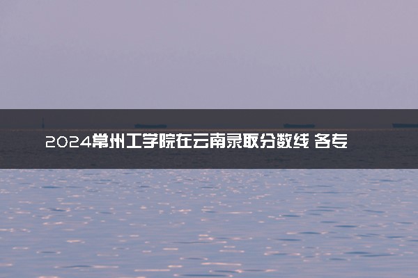 2024常州工学院在云南录取分数线 各专业分数及位次