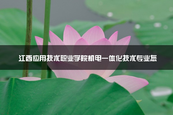 江西应用技术职业学院机电一体化技术专业怎么样 录取分数线多少
