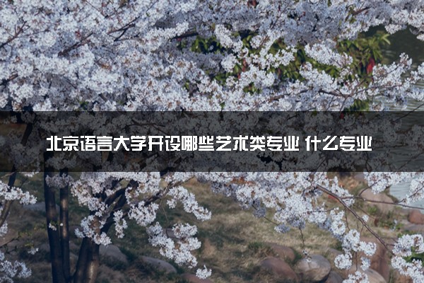北京语言大学开设哪些艺术类专业 什么专业前景好