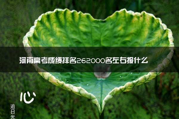 河南高考成绩排名262000名左右报什么大学好（2025年参考）