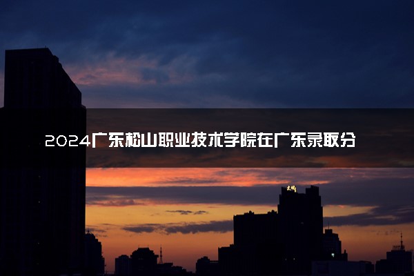 2024广东松山职业技术学院在广东录取分数线 各专业分数及位次