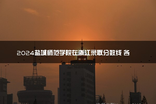 2024盐城师范学院在浙江录取分数线 各专业分数及位次