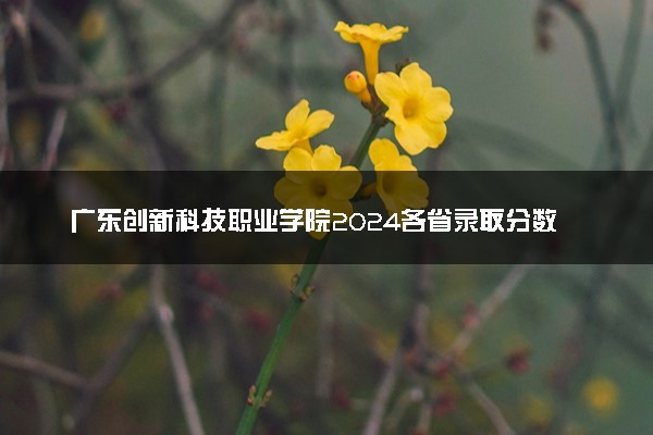 广东创新科技职业学院2024各省录取分数线及最低位次是多少