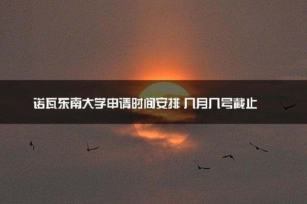 诺瓦东南大学申请时间安排 几月几号截止