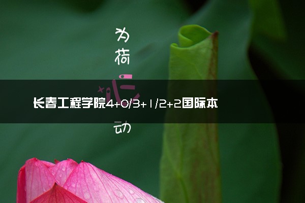 长春工程学院4+0/3+1/2+2国际本科学费（2025参考）