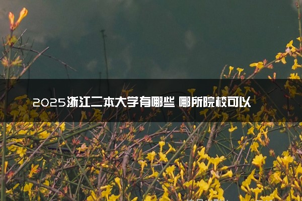 2025浙江二本大学有哪些 哪所院校可以捡漏