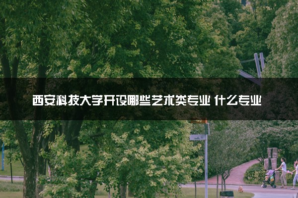 西安科技大学开设哪些艺术类专业 什么专业前景好