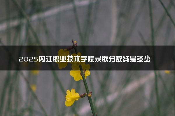 2025内江职业技术学院录取分数线是多少 各省最低分数线汇总
