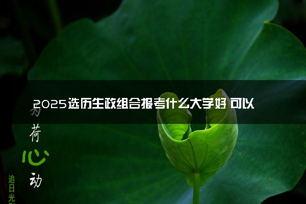 2025选历生政组合报考什么大学好 可以报考的大学有哪些