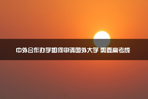 中外合作办学如何申请国外大学 需要高考成绩吗