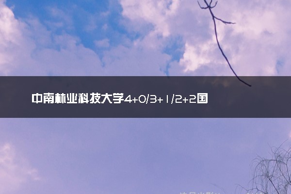 中南林业科技大学4+0/3+1/2+2国际本科学费（2025参考）