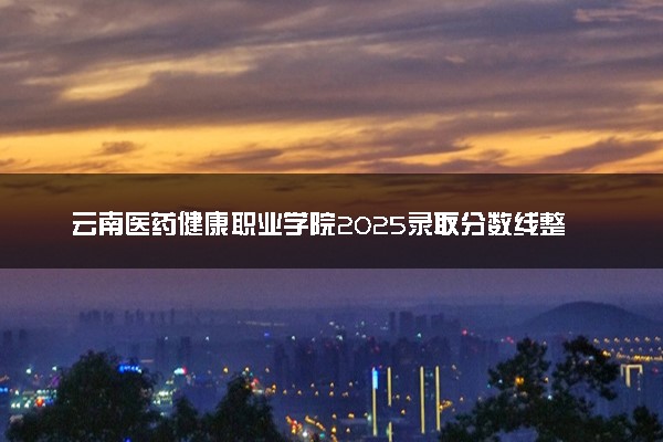 云南医药健康职业学院2025录取分数线整理 最低多少分可以考上