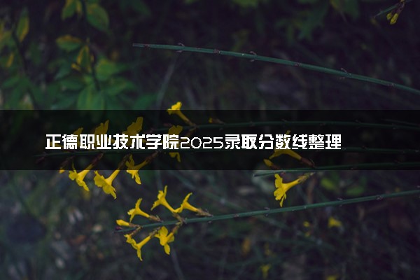 正德职业技术学院2025录取分数线整理 最低多少分可以考上