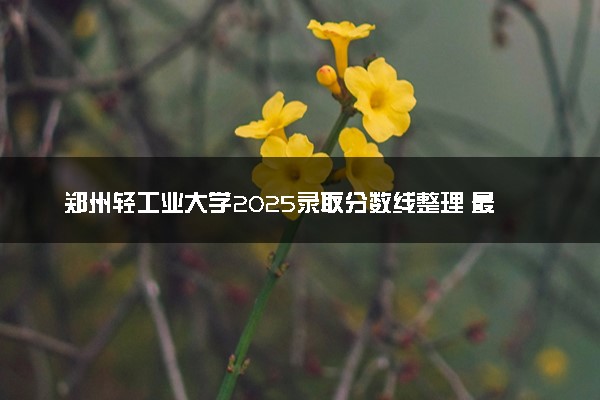 郑州轻工业大学2025录取分数线整理 最低多少分可以考上