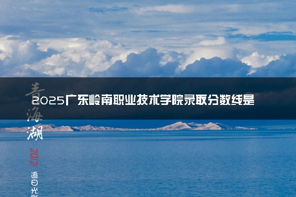 2025广东岭南职业技术学院录取分数线是多少 各省最低分数线汇总