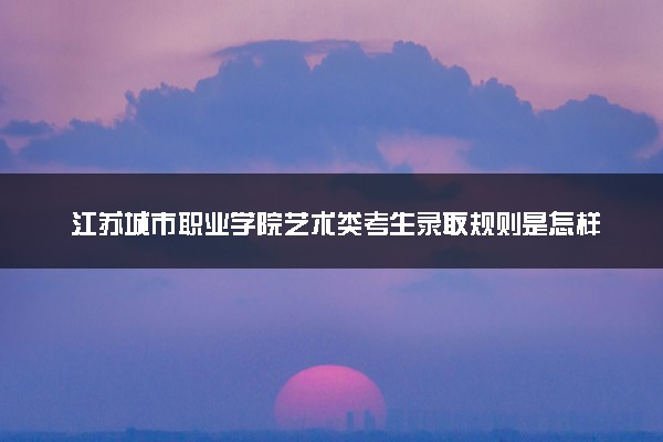 江苏城市职业学院艺术类考生录取规则是怎样的 有哪些要求