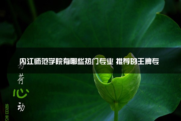 内江师范学院有哪些热门专业 推荐的王牌专业