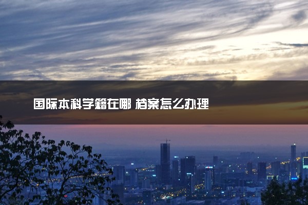 国际本科学籍在哪 档案怎么办理