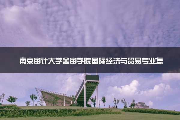 南京审计大学金审学院国际经济与贸易专业怎么样 录取分数线多少