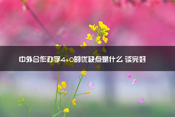 中外合作办学4+0的优缺点是什么 读完好就业吗