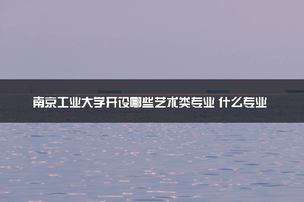 南京工业大学开设哪些艺术类专业 什么专业前景好