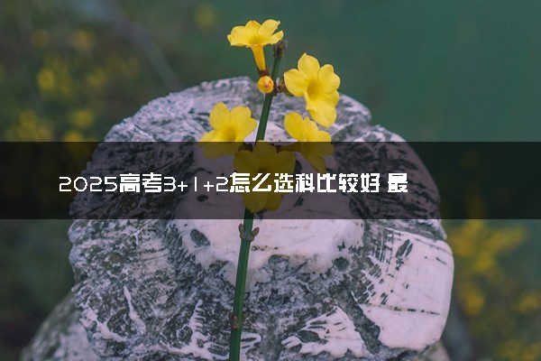 2025高考3+1+2怎么选科比较好 最佳搭配推荐