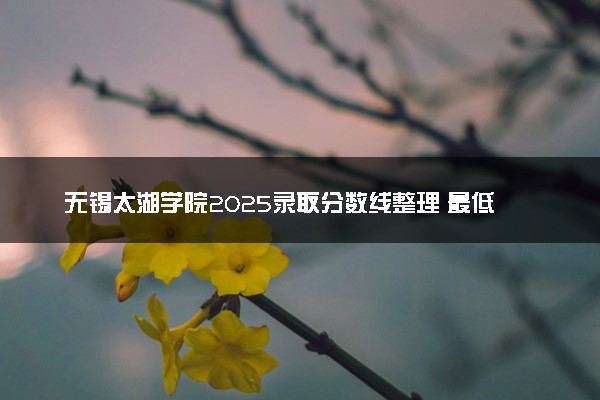 无锡太湖学院2025录取分数线整理 最低多少分可以考上