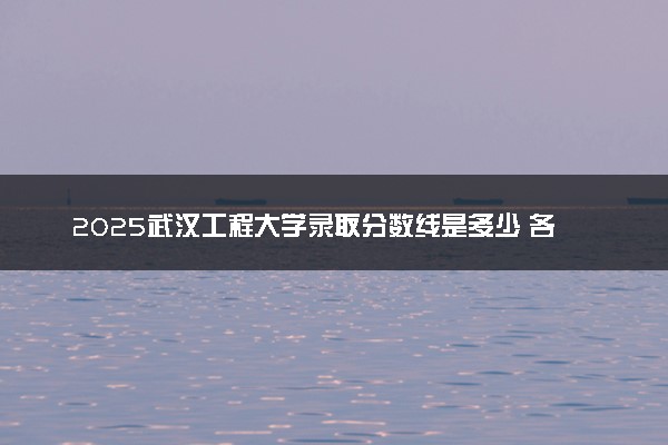 2025武汉工程大学录取分数线是多少 各省最低分数线汇总