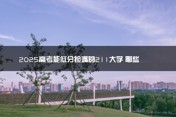 2025高考能低分捡漏的211大学 哪些院校值得推荐