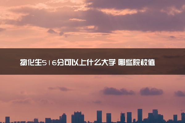 物化生516分可以上什么大学 哪些院校值得报考
