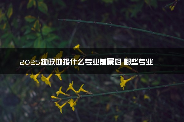 2025物政地报什么专业前景好 哪些专业值得选择