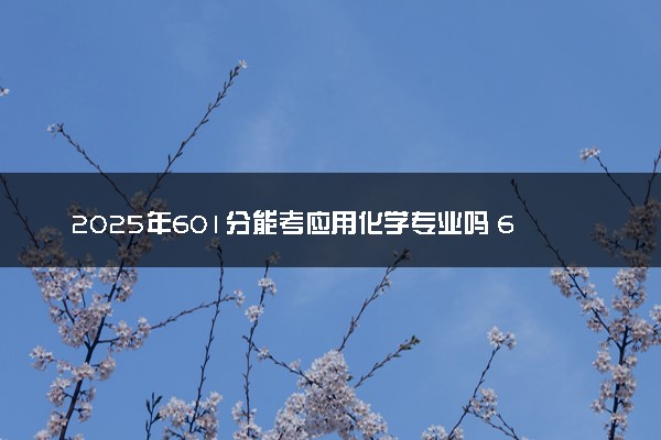 2025年601分能考应用化学专业吗 601分应用化学专业大学推荐