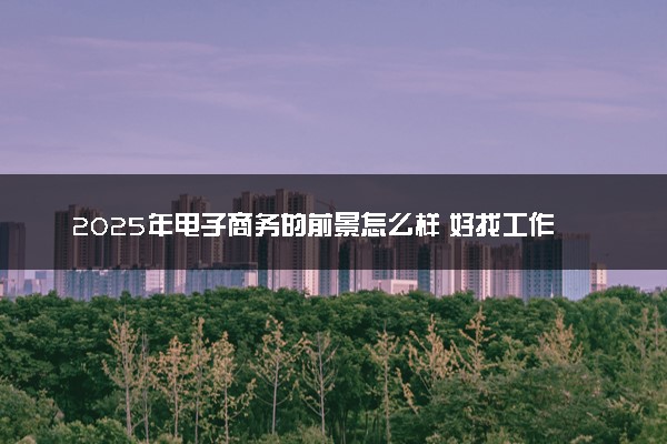 2025年电子商务的前景怎么样 好找工作吗