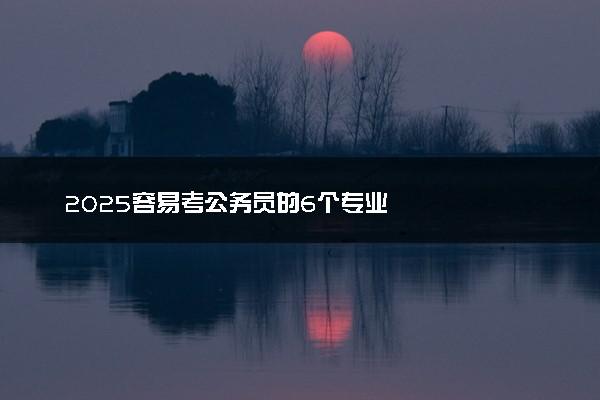 2025容易考公务员的6个专业