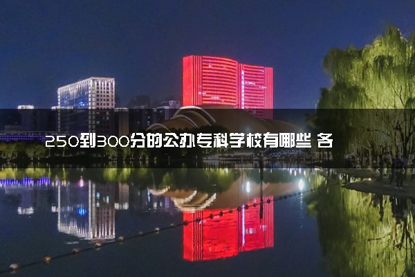 250到300分的公办专科学校有哪些 各省学校盘点