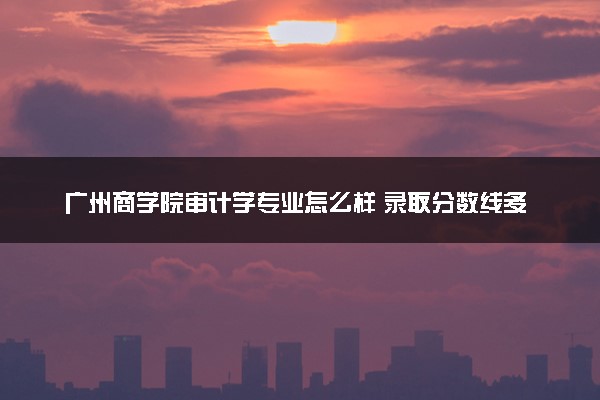 广州商学院审计学专业怎么样 录取分数线多少