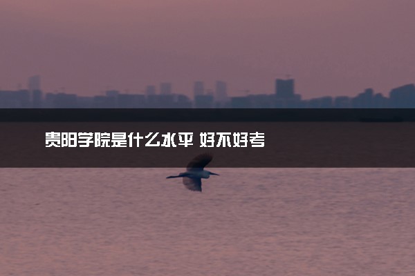 贵阳学院是什么水平 好不好考