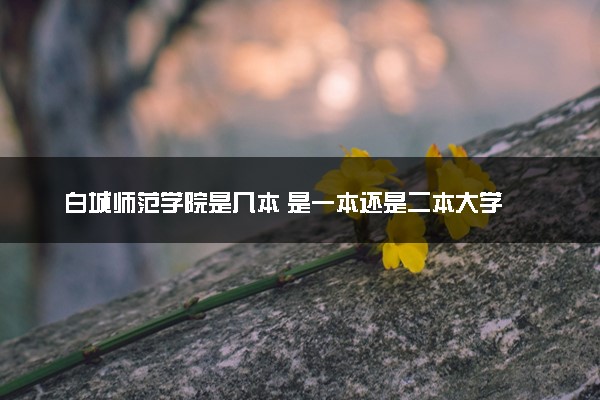 白城师范学院是几本 是一本还是二本大学